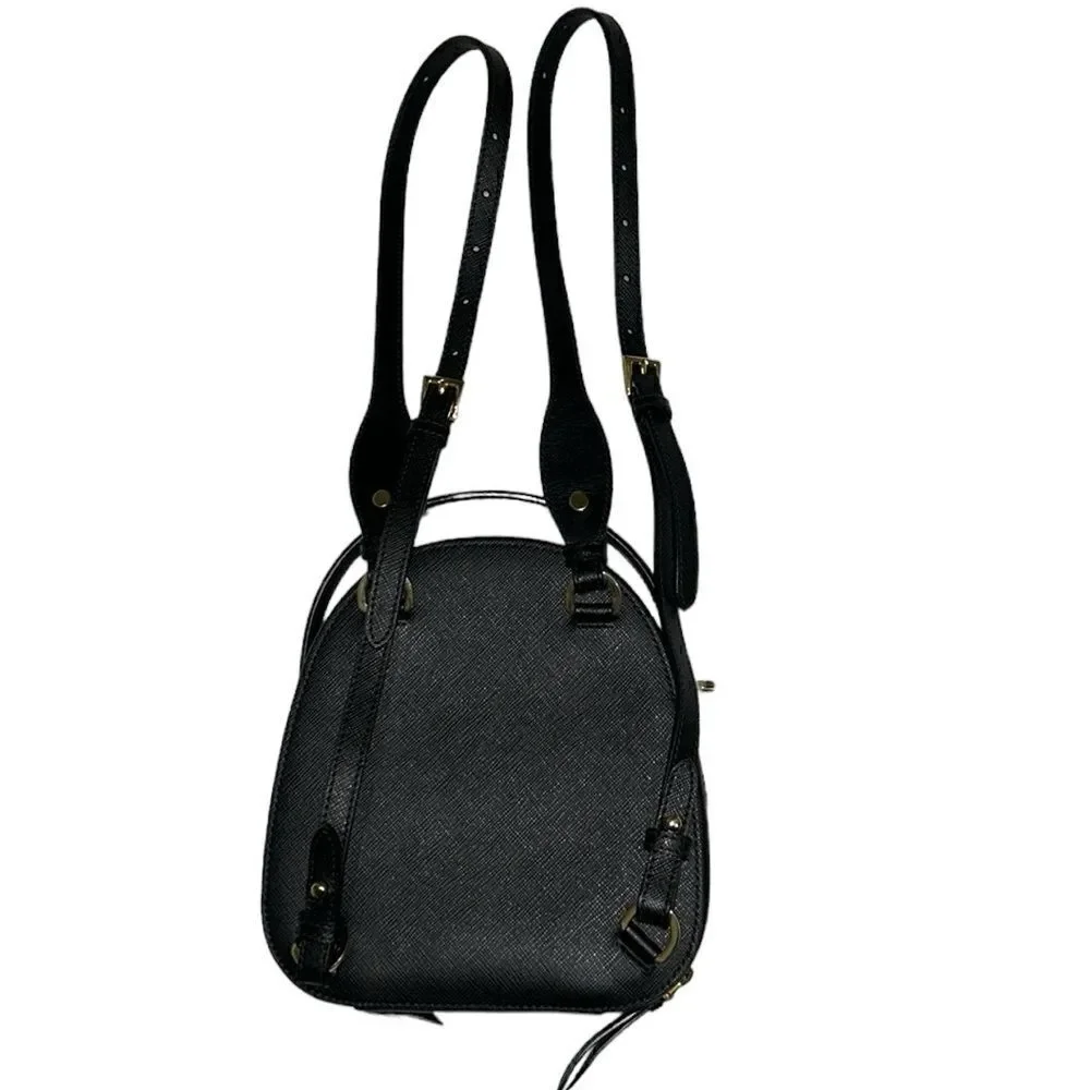 Authentic Prada Black Saffiano Lux Mini Odette Backpack